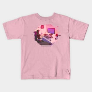 Cosy computer time Kids T-Shirt